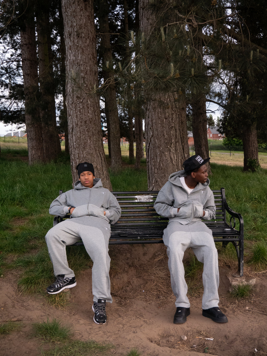 two tone zipped hoodie