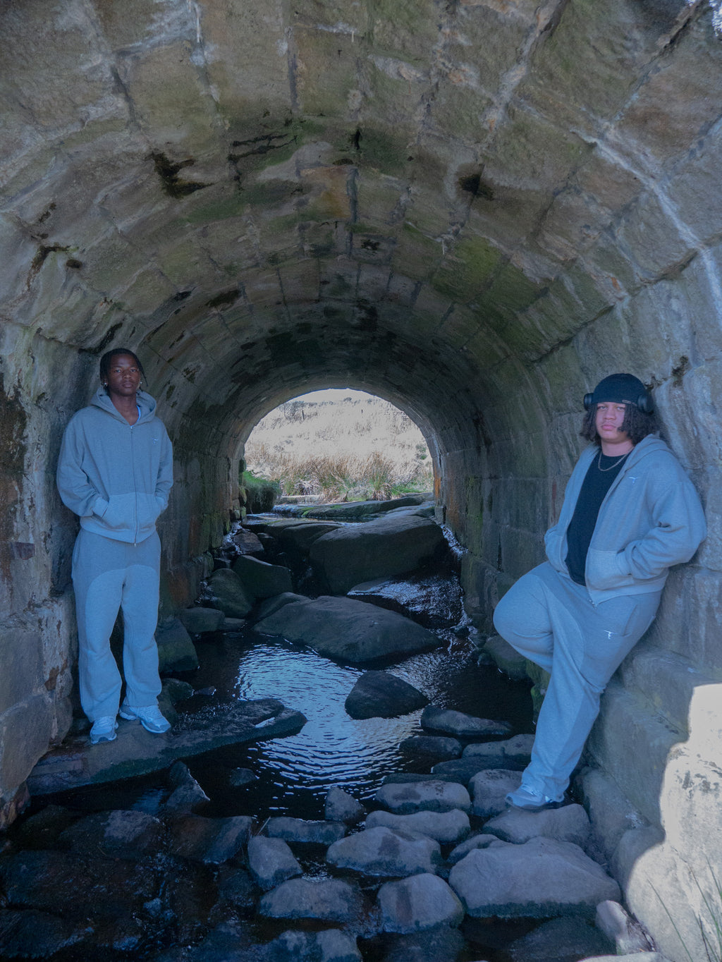 two tone zipped hoodie